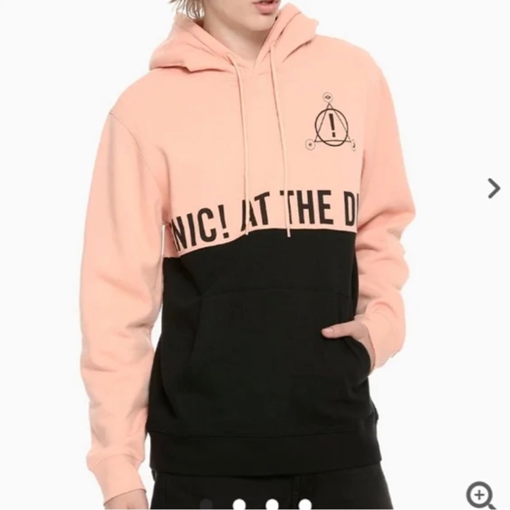 Panic at‎ the Disco Pray for the wicked Colorblock Hoodie Black Pink XS